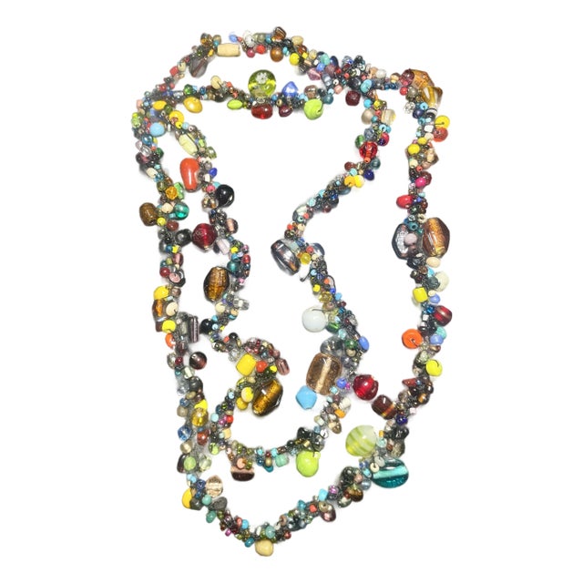 Bohemia and Venetian Beaded Necklace For Sale