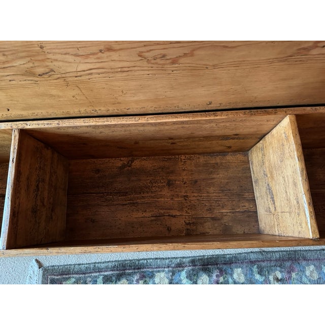 Antique Eastern European Floral Painted Pine Wood Marriage Chest/Marriage Box (Dated 1869) For Sale In Denver - Image 6 of 8