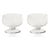 Tuscan 2-Piece Set Handmade Etched Condiment Glass Footed Bowls, Small For Sale In Los Angeles - Image 6 of 6