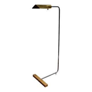 Cedric Hartman Mid-Century Modern Brass Floor Swivel Lamp For Sale