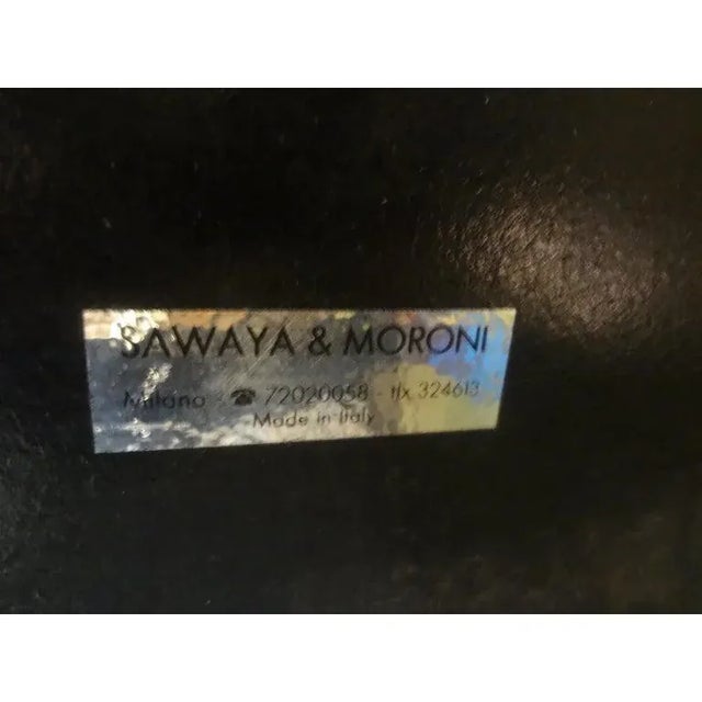 Green Italian Iron and Leather Chairs by Sawaya & Moroni - a Pair For Sale - Image 8 of 11