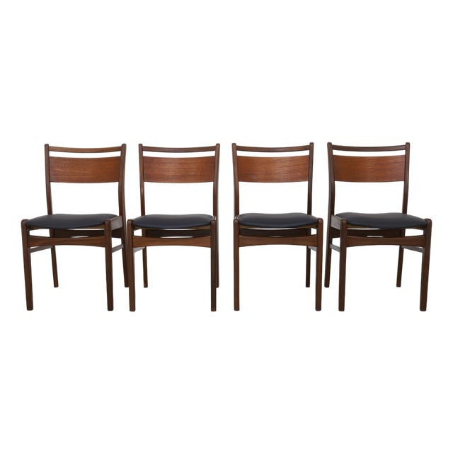 Dining Chairs in Teak, 1960s, Set of 4 For Sale