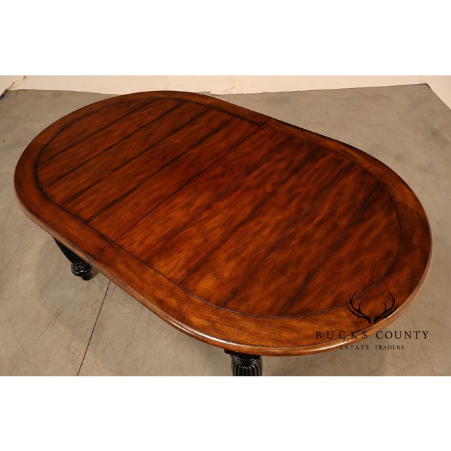 Oskar Huber Farmhouse Style Oval Extension Dining Table With 2 Leaves For Sale - Image 13 of 16