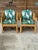 1980’s Coastal Regency Wicker Draped Upholstered Lounge Chairs-Pair For Sale - Image 11 of 12