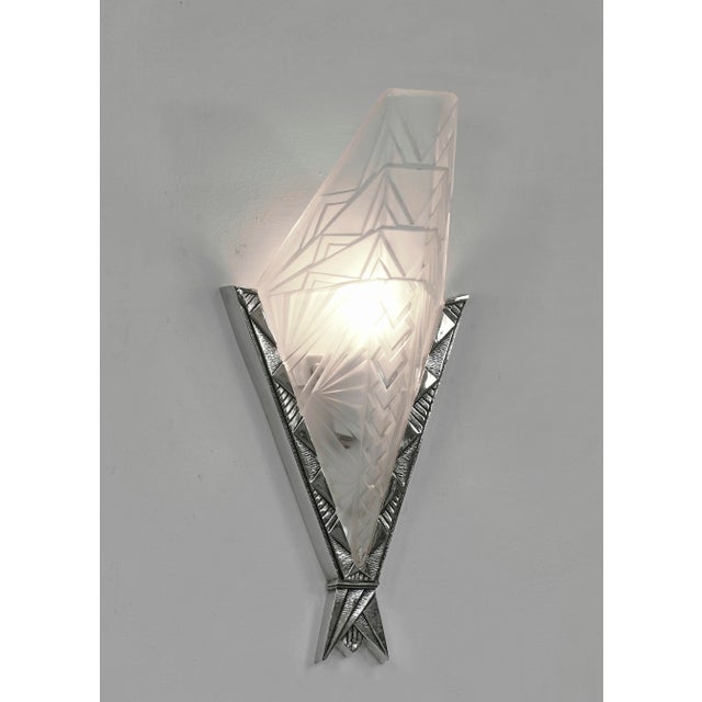Pair of 1930s French Art Deco Wall Sconces by Ejg & Monix - 3 Pairs Available For Sale - Image 6 of 10