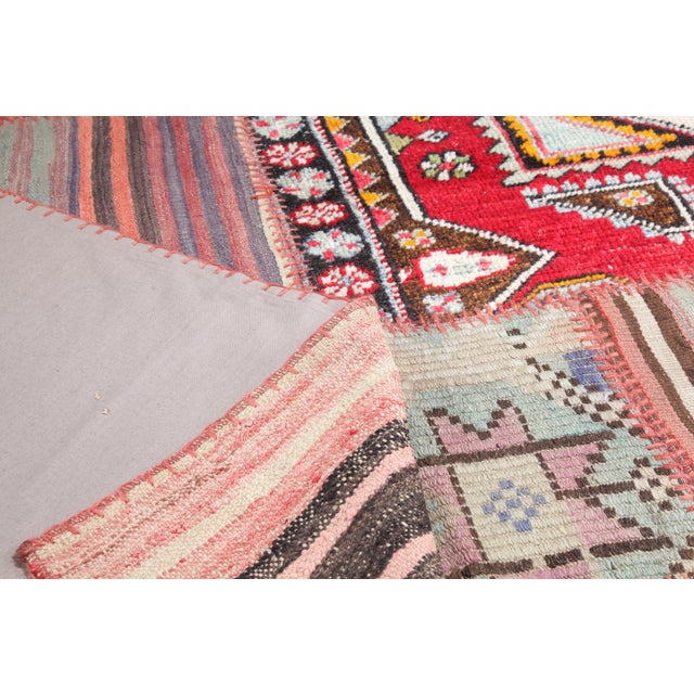 Beige Vintage Anatolian Kilim Patchwork Rug Crafted From Tribal Handwoven Kilims -6' 5'' X 9' 10'' For Sale - Image 8 of 10
