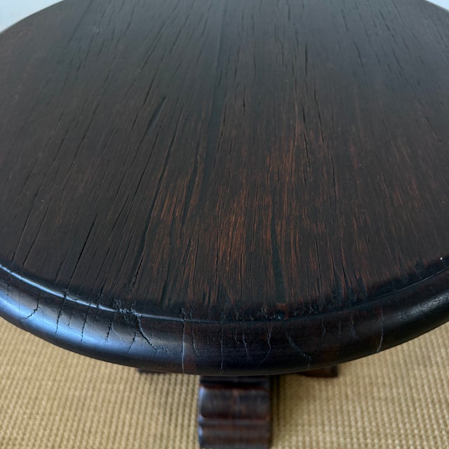 Wood Morgan Table - Walnut Finish 25.5"d For Sale - Image 7 of 9