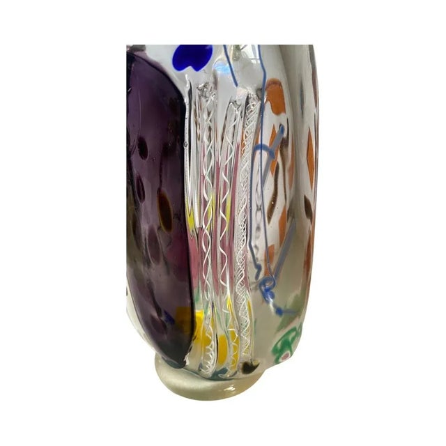 Vintage Heavyweight Multi Layer Art Glass Vase, Circa 1990 For Sale - Image 11 of 12