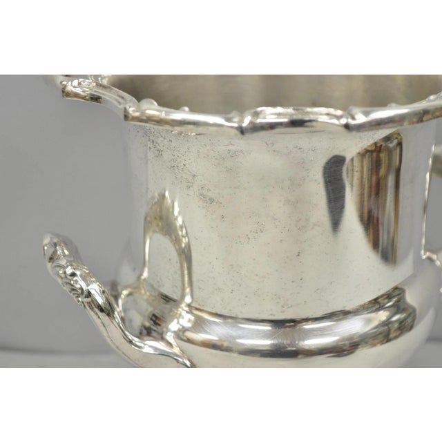 Vintage Leonard Silver Plated Trophy Cup Urn Champagne Chiller Bar Ice Bucket For Sale - Image 12 of 16