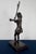 Mid 20th Century Mid Century Modern Solid Cast Brass Tennis Player Statue – Antiqued Patinated Brass Female Athlete Sculpture - Unsigned For Sale - Image 10 of 10