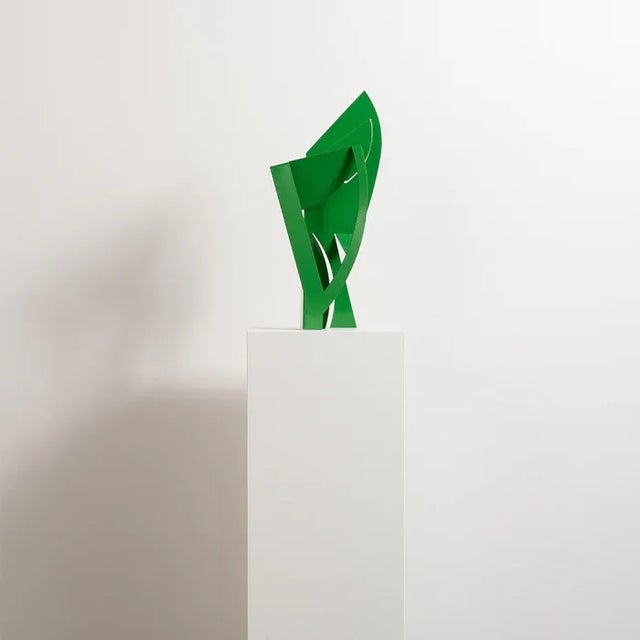 Contemporary Original Green Abstract Geometric Sculpture by Ken Bentley For Sale - Image 3 of 3