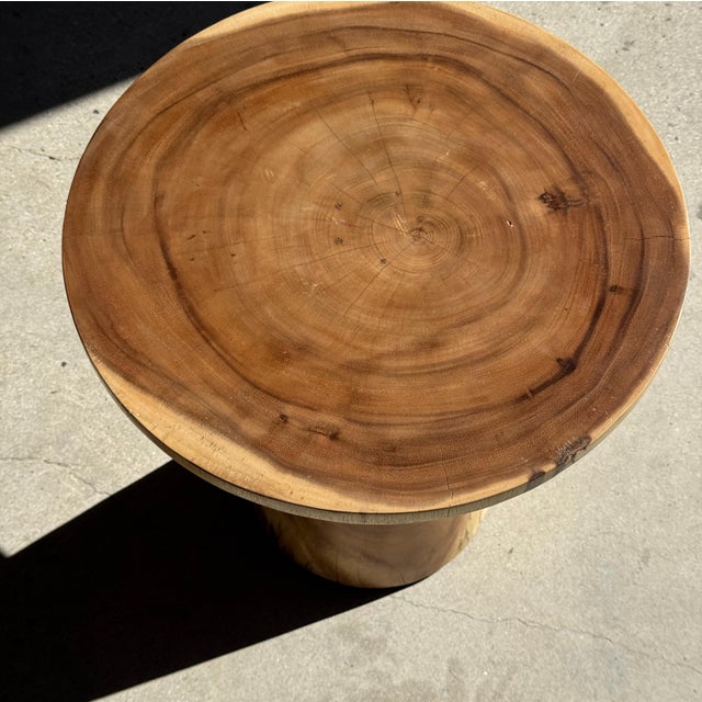 Side Table in Natural Suar Wood, 1980s For Sale - Image 16 of 18
