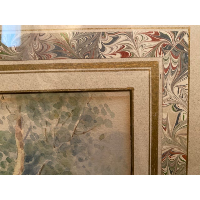 Carroll Colby Child Listed Artist Wooded Landscape Watercolors - a Pair For Sale - Image 10 of 13