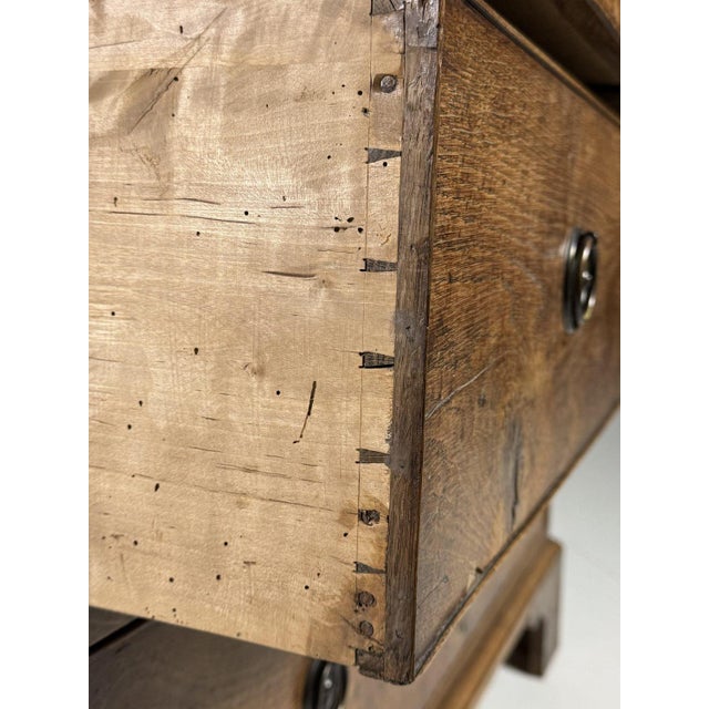 Wood English Oak Chest of Drawers, 19th Century For Sale - Image 7 of 14
