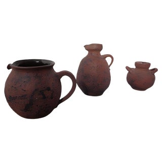 Mid-Century Ceramic Jugs by Gerhard Liebenthron, 1970s, Set of 3 For Sale