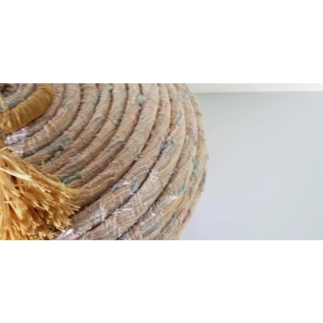 Vintage Hand-Woven Wool Vase/ Sold For Sale - Image 9 of 10