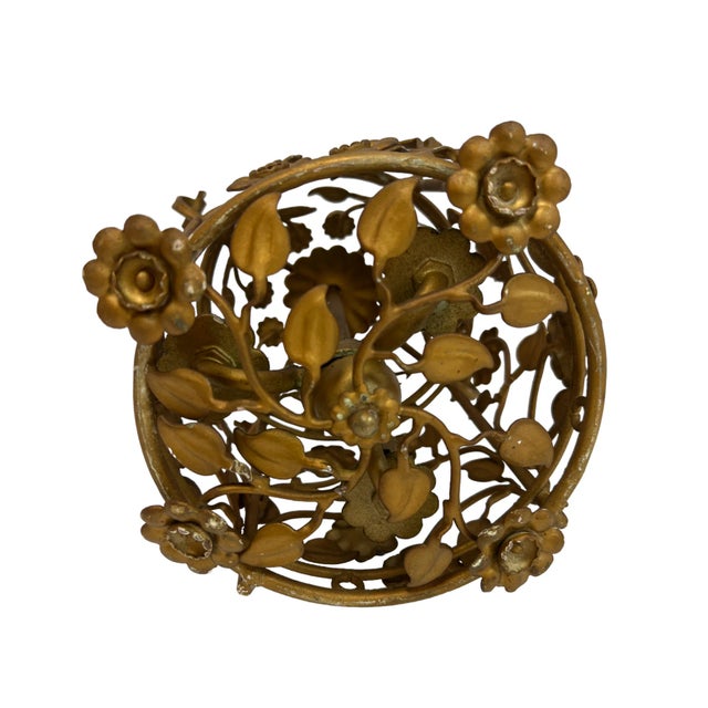 Metal Hollywood Regency Pendant Chandelier, Circa 1930s For Sale - Image 7 of 10