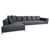 George Large L-Shaped Sectional Sofa in Charcoal by Antonio Citterio for B&B Italia For Sale - Image 3 of 7