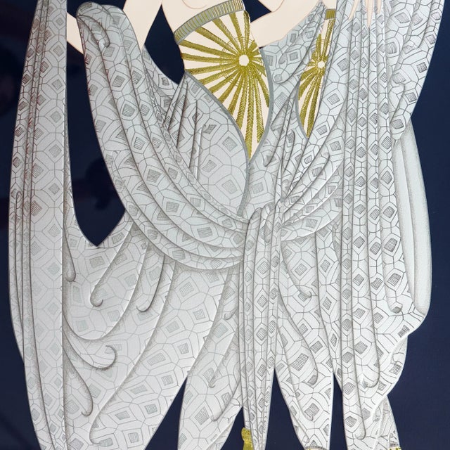 Mid-Century Modern Erté "Twins," Embossed, Signed and Numbered Serigraph, 1987 For Sale - Image 3 of 11