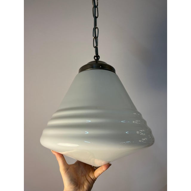 Phililite Opal Glass Hanging Lamp from Philips For Sale - Image 5 of 11