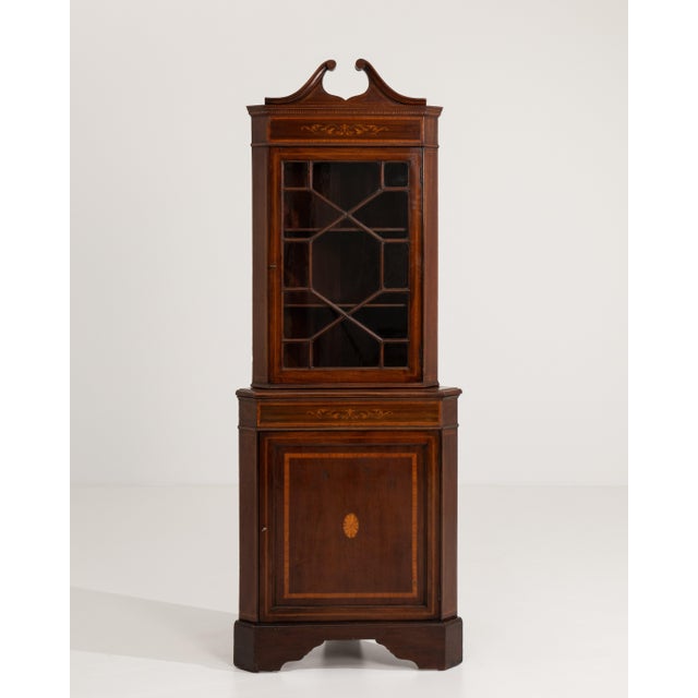 Georgian Mahogany Corner Vitrine, Antique, United Kingdom, 19th Century For Sale - Image 4 of 16