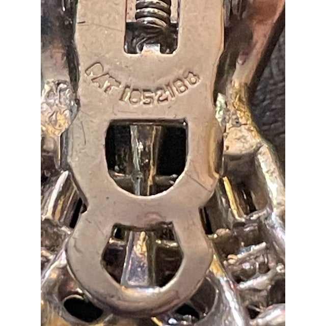 Coro 1930s Art Deco Heavy-Duty, Spring-Loaded Hinged Clip by Coro Patent Marked For Sale - Image 4 of 8