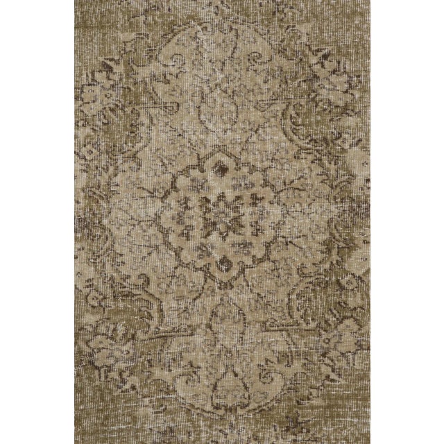 1960s Vintage Zeki Muren Rug in Beige and Brown For Sale - Image 5 of 7