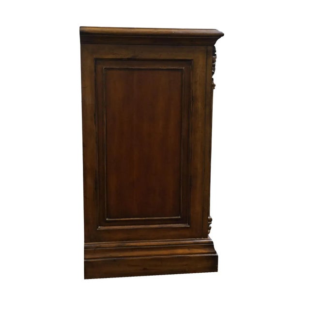 High End Vintage Cherry French Renaissance 75" Buffet Credenza For Sale - Image 11 of 11