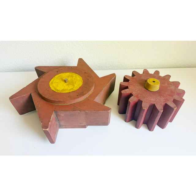 Large Antique Industrial Wooden Gear Molds, a Pair, Late 19th Century For Sale - Image 13 of 13