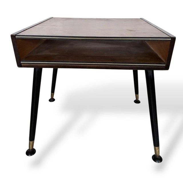Contemporary Vintage Atomic Teak Bedside Table, 1960s For Sale - Image 3 of 9