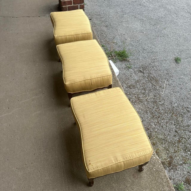 Set of 3 Ottomans for Chair Large Tomasville For Sale In Cleveland - Image 6 of 12