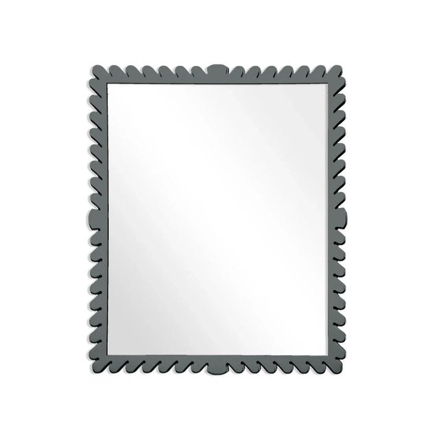 Contemporary Fleur Home Garden District Coquette Rectangle Mirror in Gunmetal, 36x48 For Sale - Image 3 of 3
