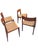 Mid-Century Modern Vintage Mid Century Modern Teak Danish Dinging Chairs With Rattan Paper Cord Rope Seating Set of 4 For Sale - Image 3 of 9