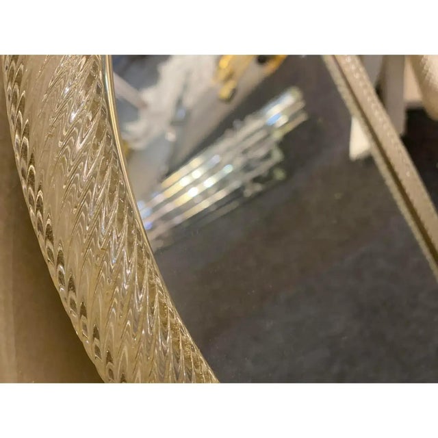 Murano Murano Glass Wall Mirror With “Torciglione” Torchon Detailing, Barovier-Inspired For Sale - Image 4 of 9
