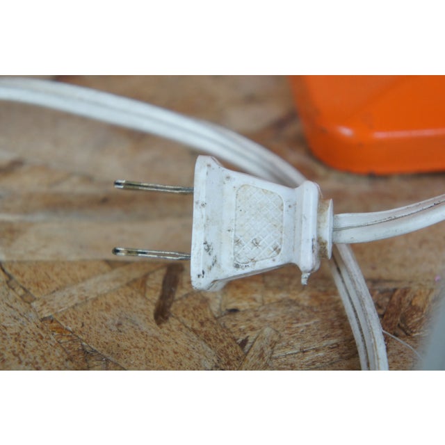 Vintage Mid-Century Modern Gooseneck Telescopic Industrial Metal Desk Lamp in Orange For Sale - Image 9 of 11