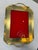 Paint Italian Hammered Brass and Red Lacquer Serving Tray, Mid-Century For Sale - Image 7 of 7