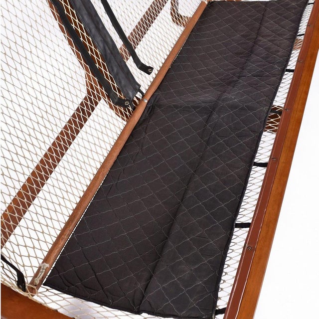 Black Leather & Teak T4 Sling Sofa by Fred Lowen for Tessa, 1970s For Sale - Image 13 of 15