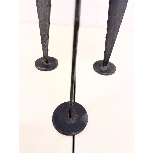 Metal Large Brutalist Candlestick, 1960s For Sale - Image 7 of 10