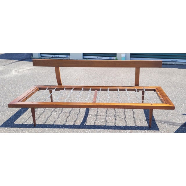 Wood 1950s Fine Pair of Mid Century Modern Signed Daybeds For Sale - Image 7 of 18