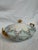 1950s Gold Leaf Petite Floral Casserole Dish With Lid For Sale - Image 4 of 7