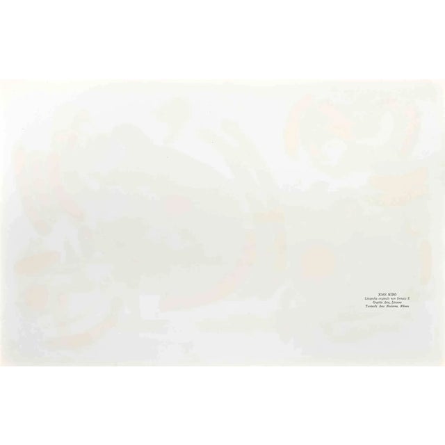 "miró lithographe i - plate x" is a vintage lithograph realized by joan miró in 1972. Perfect conditions. It comes from...
