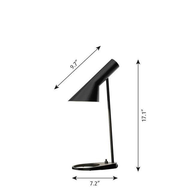 Arne Jacobsen 'AJ Mini' table lamp in black for Louis Poulsen. These lamps were designed in 1960 by Arne Jacobsen for the...