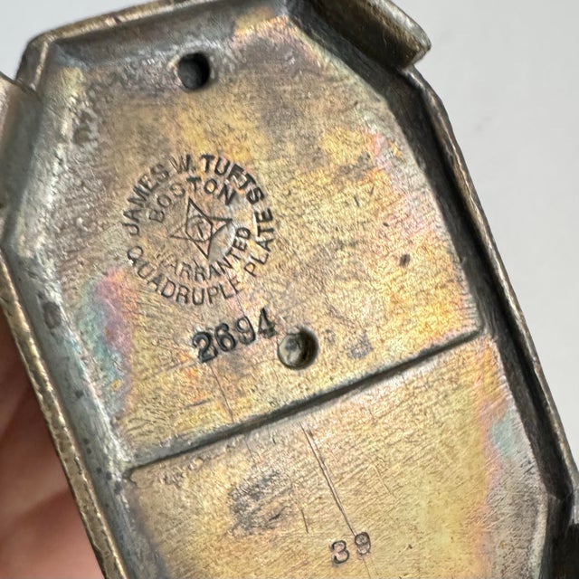 James W. Tufts Toothpick Holder Bird Cockatoo Silver Plated Match Holder For Sale - Image 10 of 11