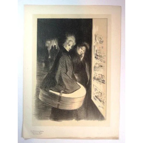 T. A. Steinlen, Window Shopping From Les Maîtres De l'Affiche 1898, Original Lithograph For Sale In New York - Image 6 of 6