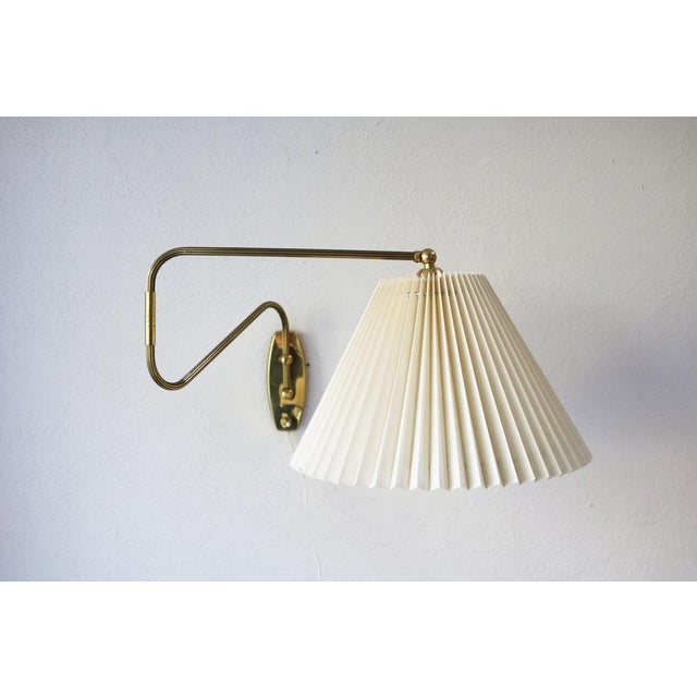 Mid-Century Modern Vintage Danish Brass Wall Lamp, 1950s For Sale - Image 3 of 11