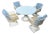 Spun Fiberglass Round Dining Table & 4 Chairs For Sale