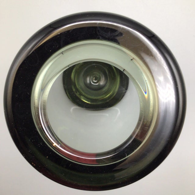 Signed Holmegaard Smoked Gray Glass MCM Vase For Sale In Sacramento - Image 6 of 13