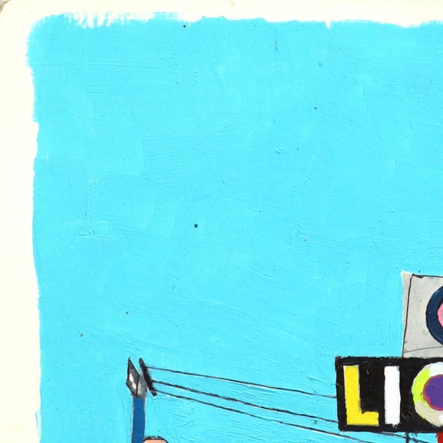 Liquor Store in Tarzana - Original Los Angeles Pop Art Mixed Media Artwork on Paper by Fabio Coruzzi For Sale - Image 4 of 7