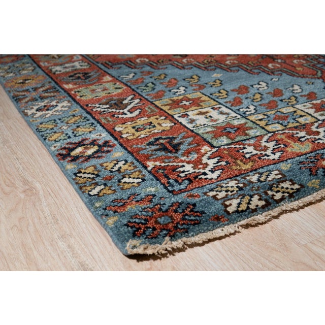 Traditional 8x10 Red Medallion Traditional Hand Knotted Wool Carpet Rug For Sale - Image 3 of 6