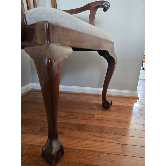 2000 - 2009 Set of 8 Kindel Chippendale Solid Mahogany Dining Chairs (Fully Restored) For Sale - Image 5 of 9